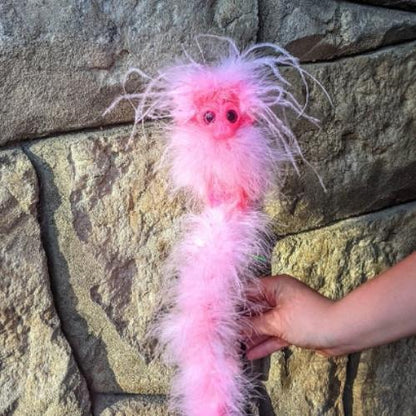 Pink baby dragon puppet