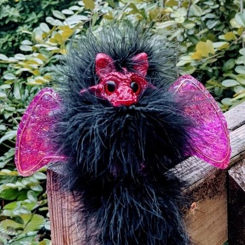 Customizable Red Winged Baby Dragon Puppet - Glow in the dark
20 inches) magnet included