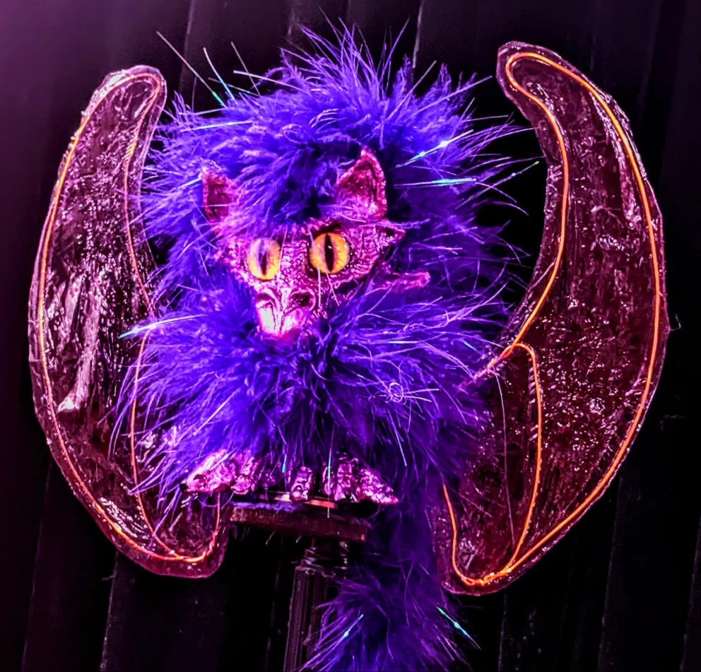 Purple Jr. Dragon with Wings Shoulder Puppet (40 inches) magnet included