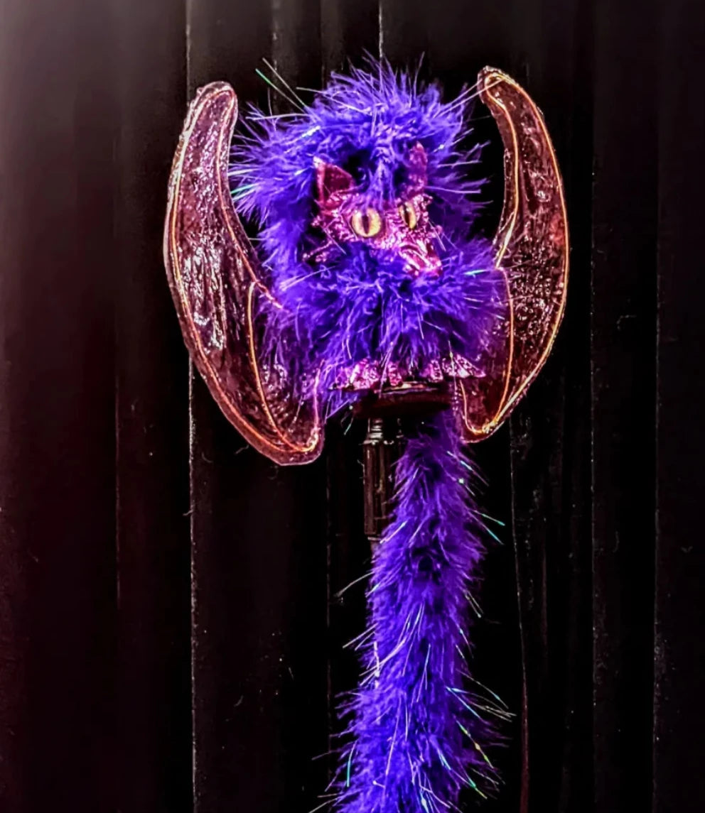 Purple Jr. Dragon with Wings Shoulder Puppet (40 inches) magnet included