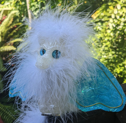 Customizable Blue Winged Baby Dragon Puppet (20 inches) magnet included