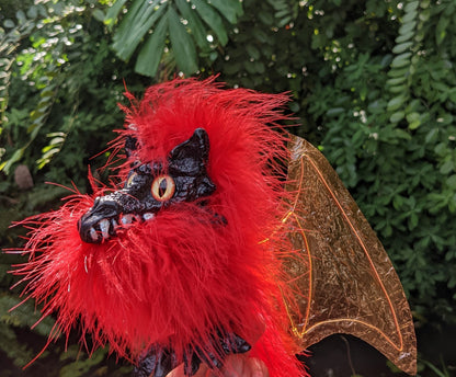 BlackRed Jr. Winged Dragon Shoulder Puppet (40 inches long boa) magnet included